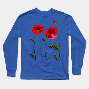 Blooming Poppies Long Sleeve T-Shirt